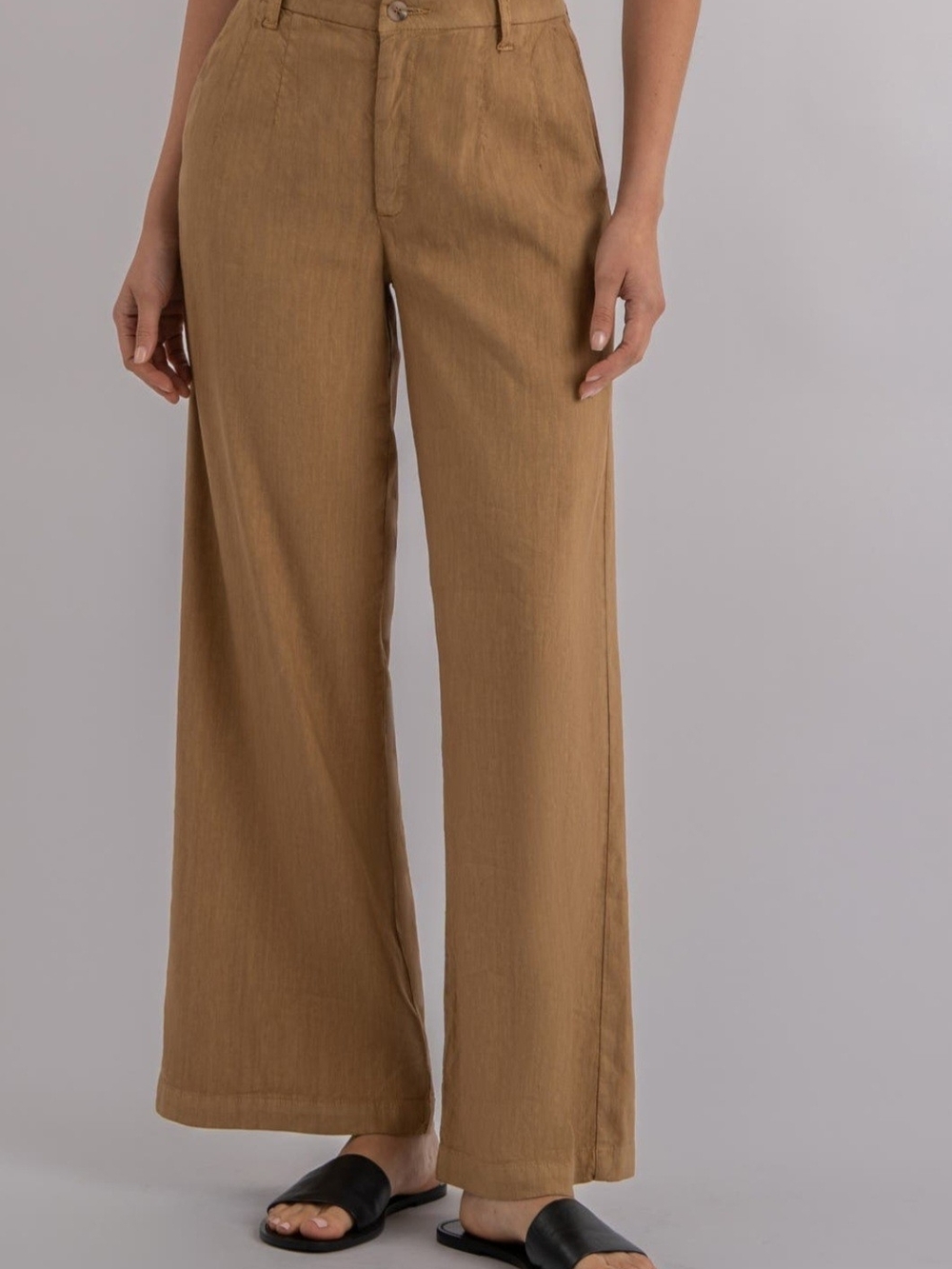 Kut from the Kloth Tan Wide-Leg Chinos